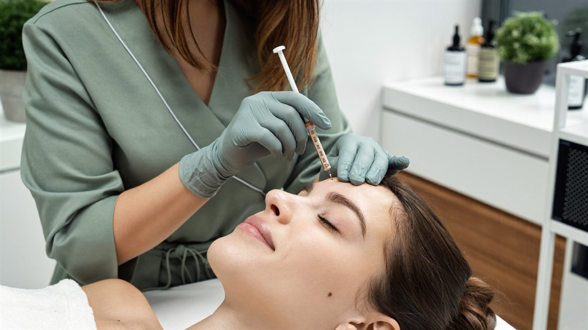 Precise injectable treatment being administered at Glam Medspa